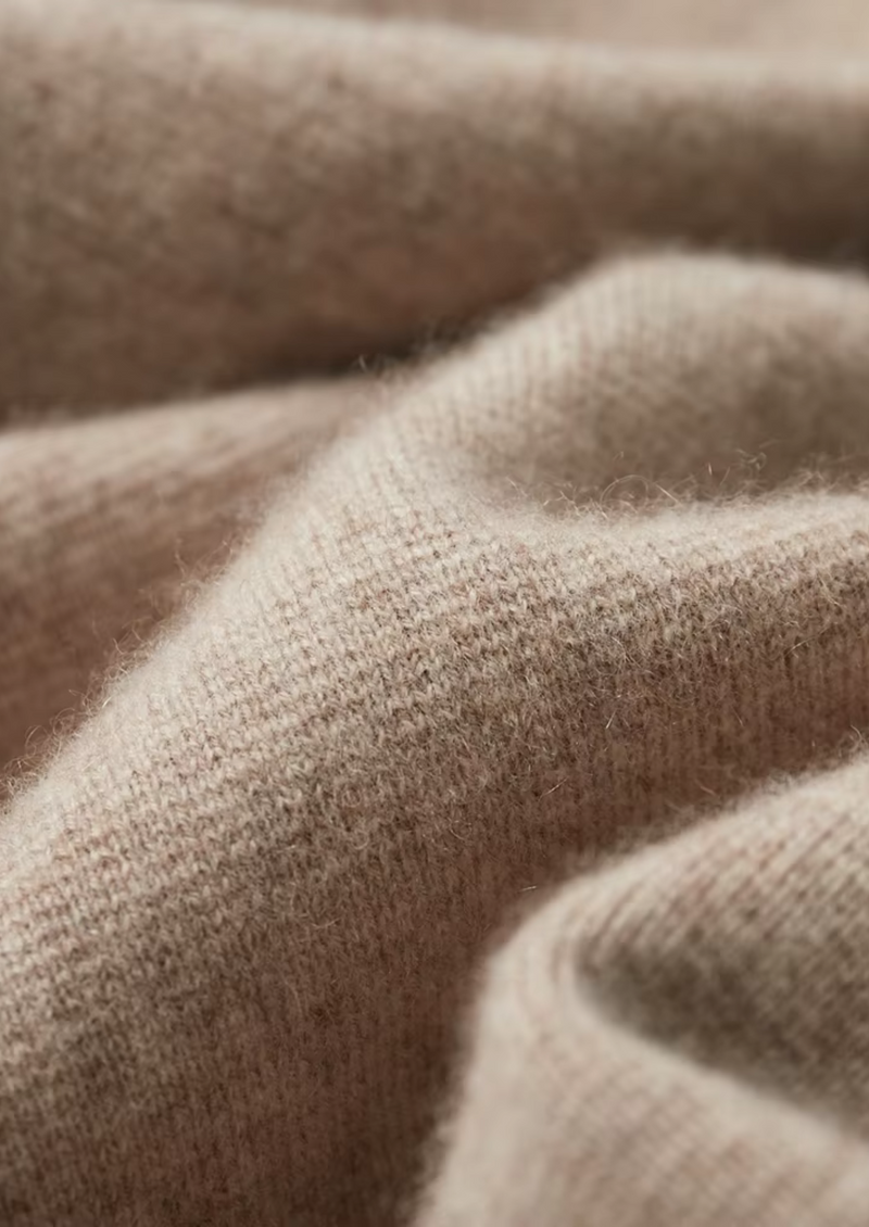 Ekstra İnce Merino Yünlü Fermuarlı Polo Hırka