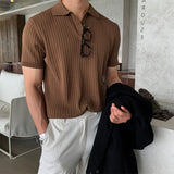 GIMCHEON Örgü Polo Yaka Tişört