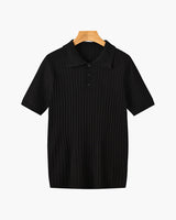 GIMCHEON Örgü Polo Yaka Tişört